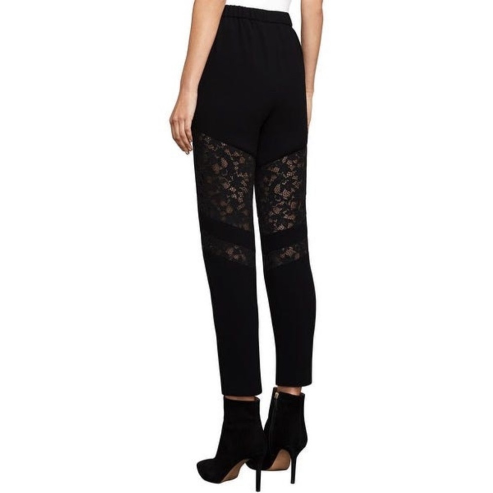 BCBG Boa Lace Inset High Waisted Cropped Pants size xs